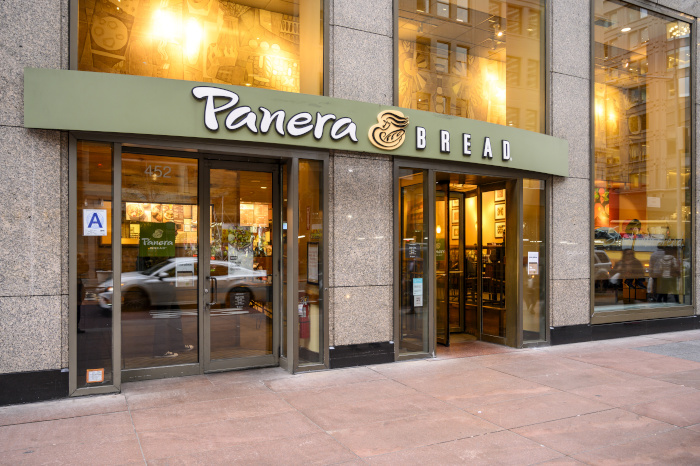 New York, New York, USA - November 7, 2019: Panera Bread in midt