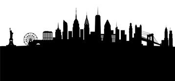 NY-Skyline schwarz