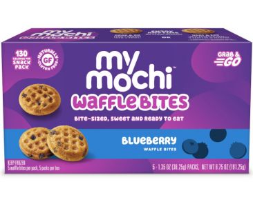 MyMochi launches Waffle Bites, the first bite-sized waffles made with sweet rice dough used in traditional mochi. The easily thawed and heated, no syrup needed frozen snacks bring a fun new, chewy twist to the traditional waffle experience. MyMochi Waffle Bites are available in Original, Blueberry and Cinnamon in select retailers. Visit mymochi.com.