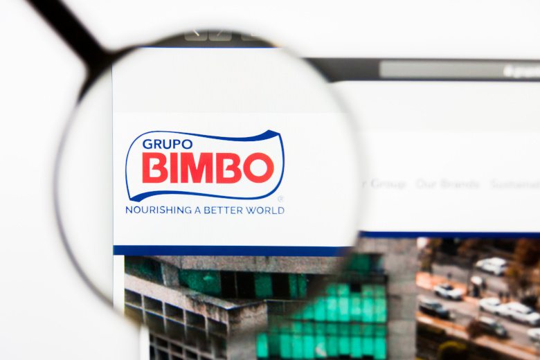 Los Angeles, California, USA - 13 March 2019: Illustrative Editorial, Grupo Bimbo website homepage. Grupo Bimbo logo visible on display screen